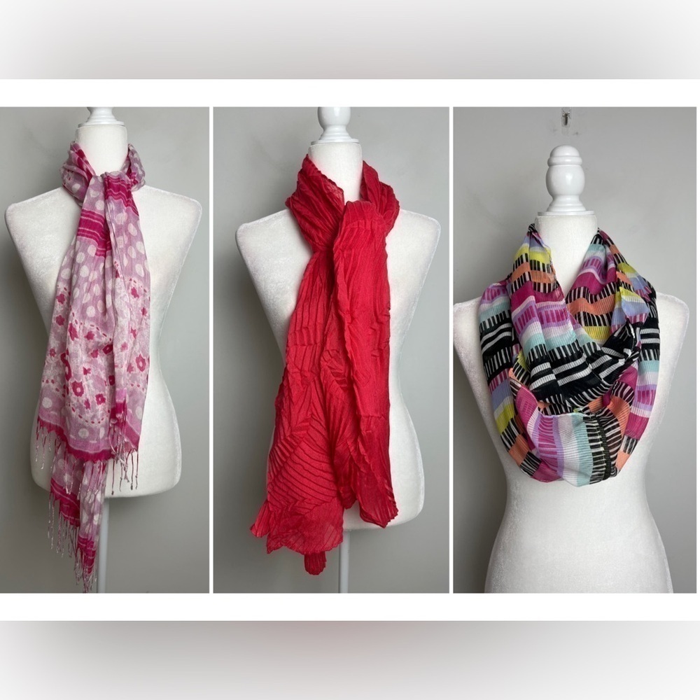 Unbranded Bundle (3) of Summer Lightweight Pastel Scarves‎